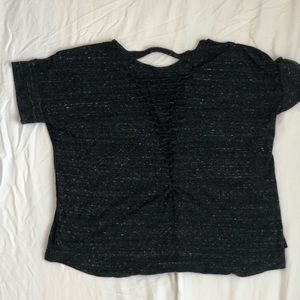 Grey Top with Open Back details